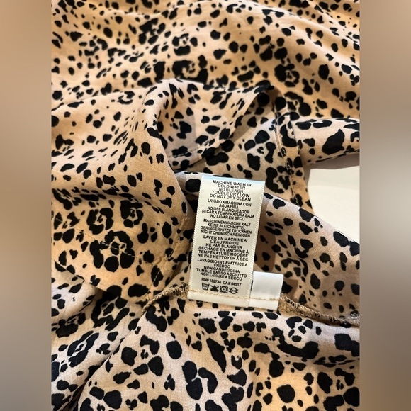 Cloth & Stone for Anthropologie Animal Print Blouse Sz Medium - Picture 8 of 10